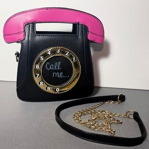 NEW CALL ME TELEPHONE SHAPED PURSE *~* Vintage Rotary Phone Bag *~* NWOT